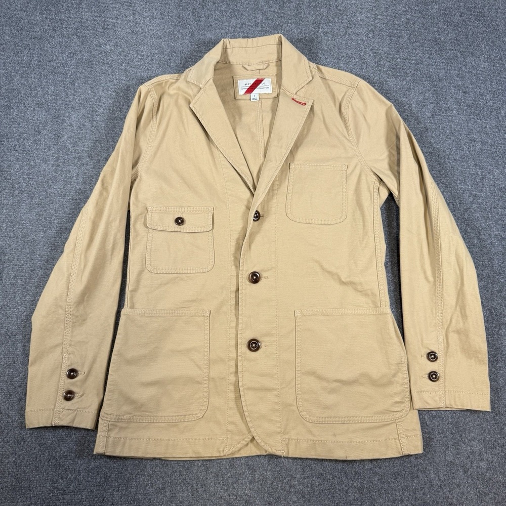 Best Made Co‎ Blazer Mens Small Tan Canvas Chore Barn Jacket Outdoors